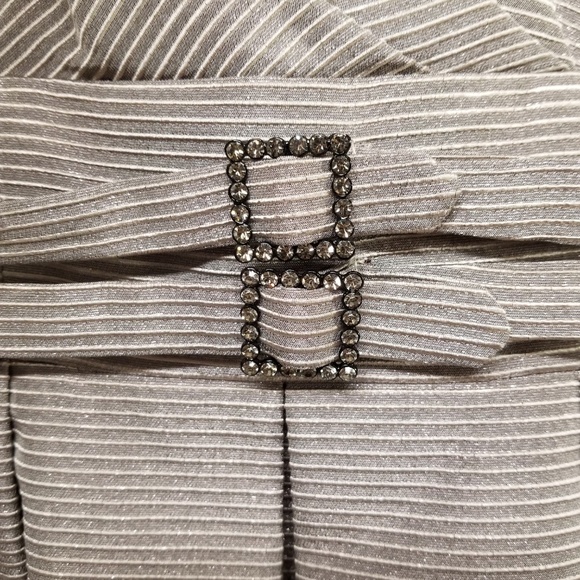 NANETTE LEPORE Silver Gray Metallic Dress - Picture 8 of 8